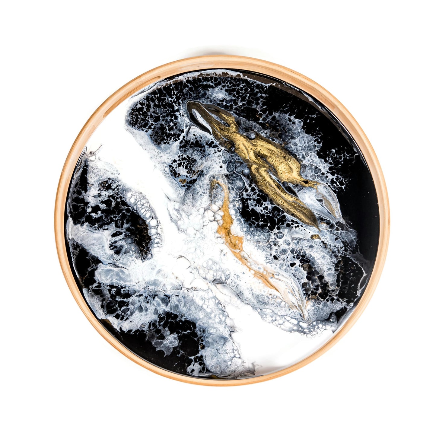 discontinued serving tray accented with resin