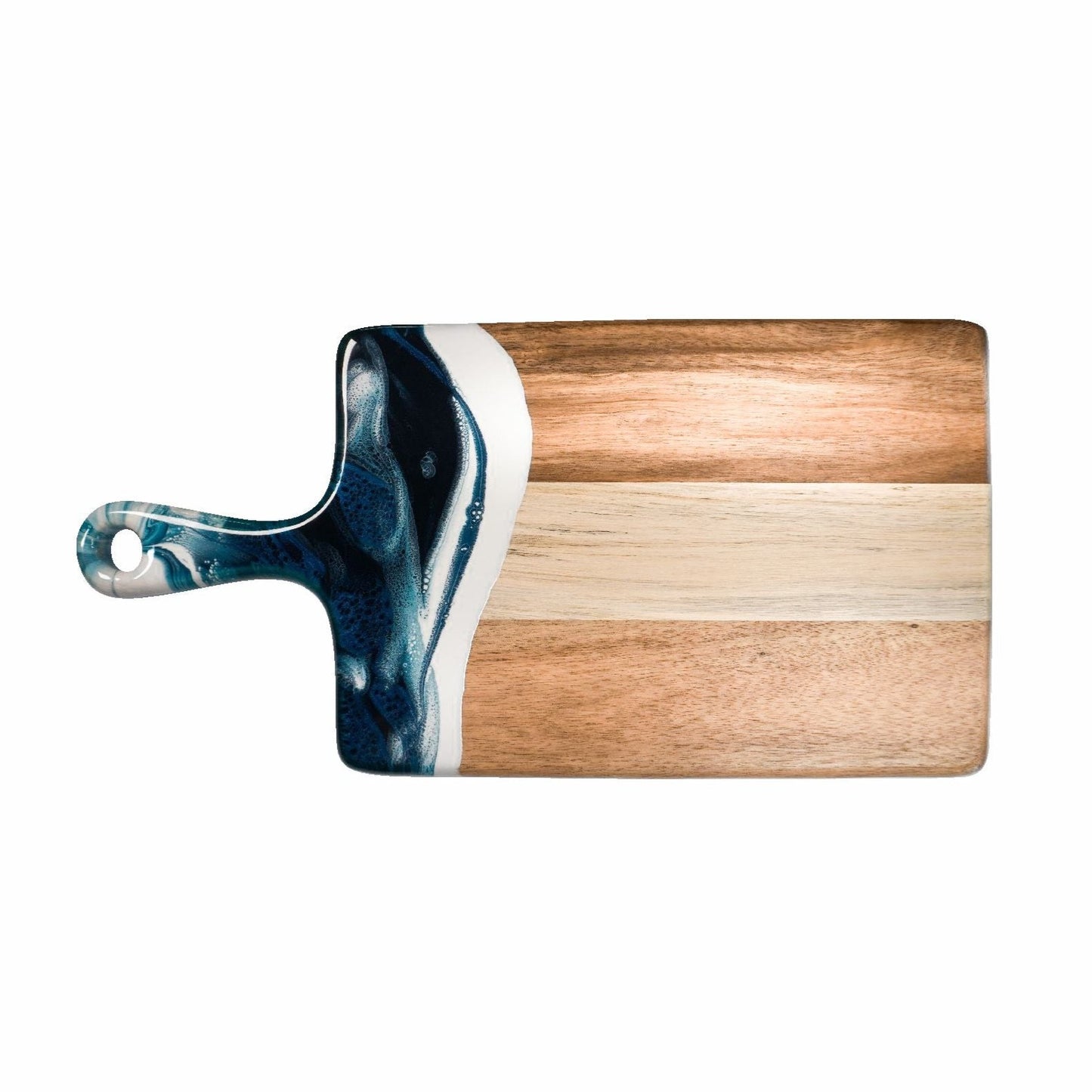 medium acacia cheese board accented with resin