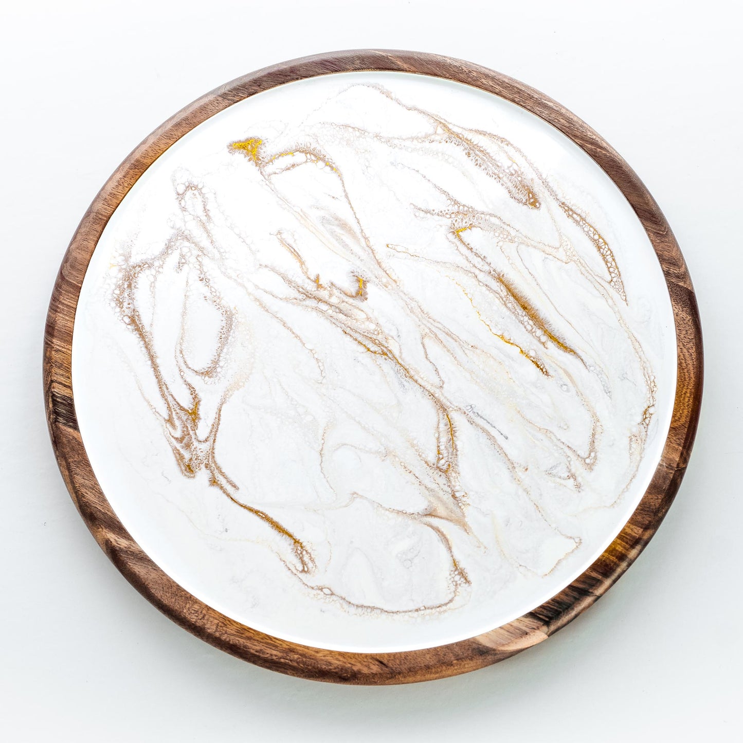 discontinued serving tray accented with resin