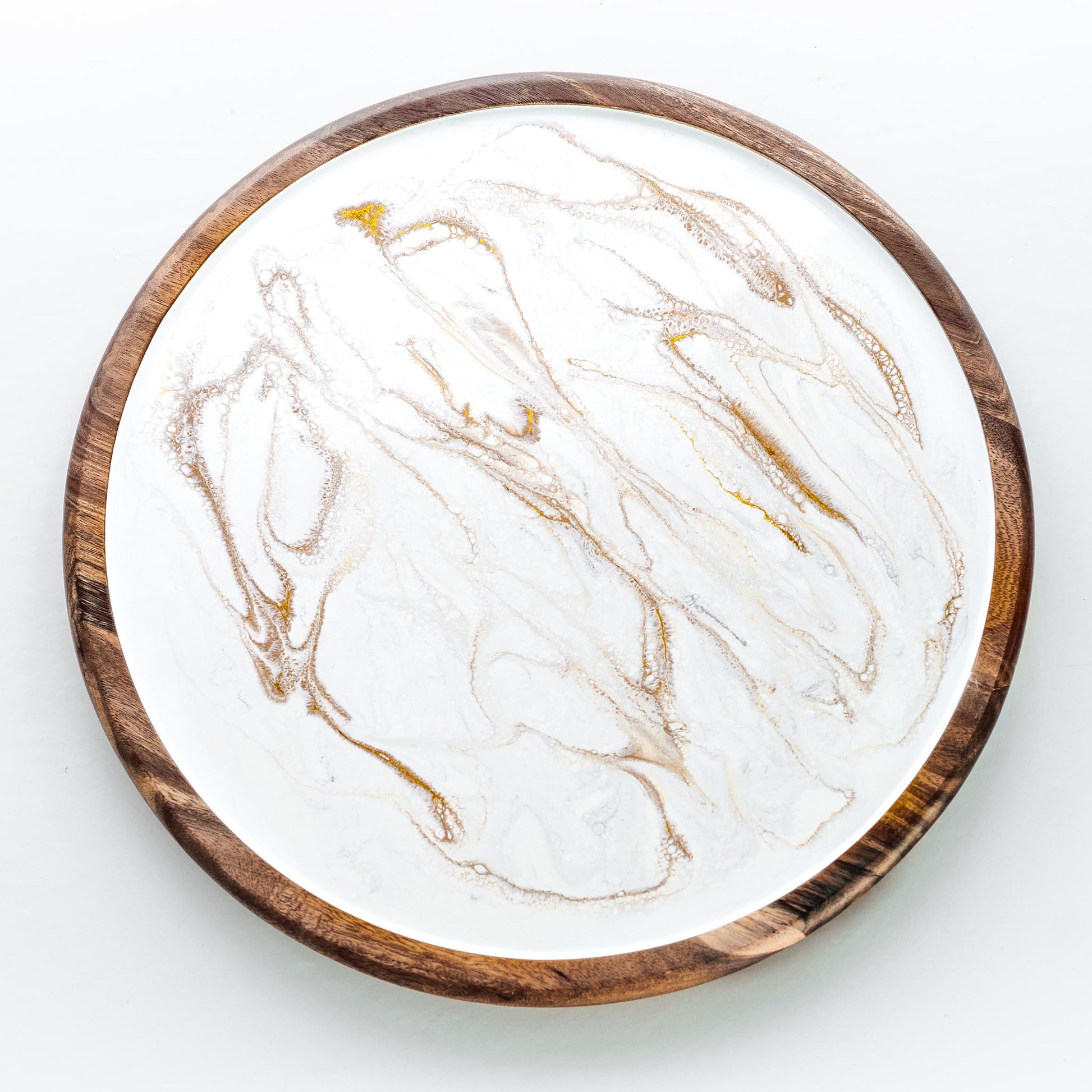 discontinued serving tray accented with resin