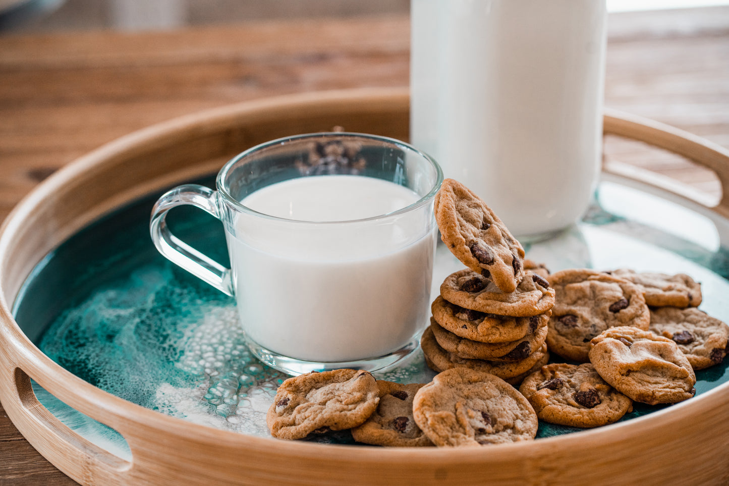 discontinued serving tray accented with resin