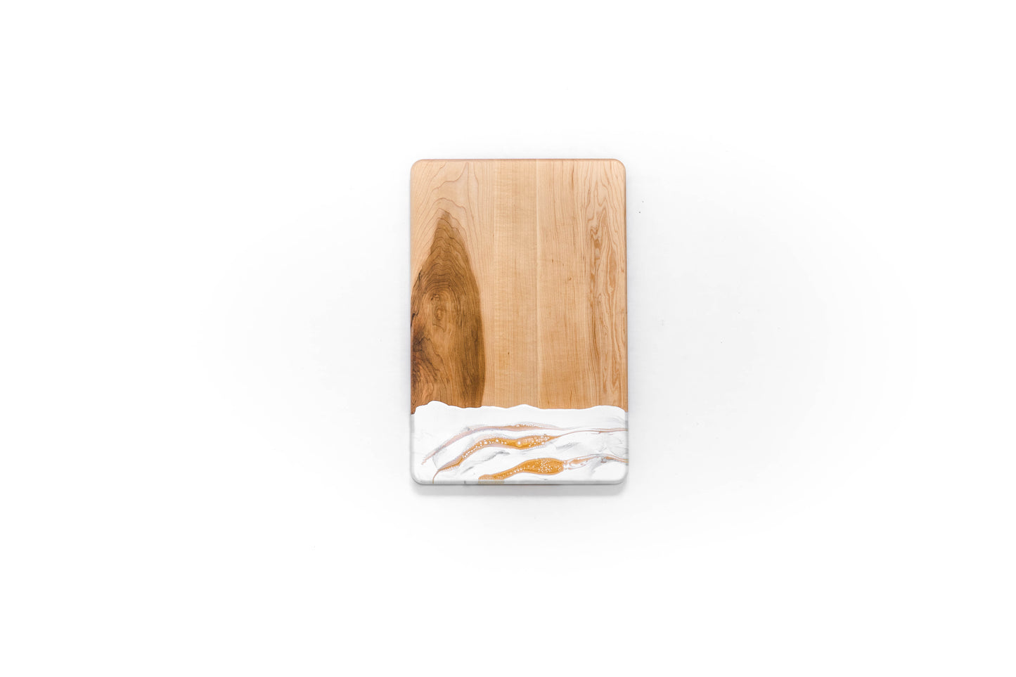 discountinued maple charcuterie board accented with resin