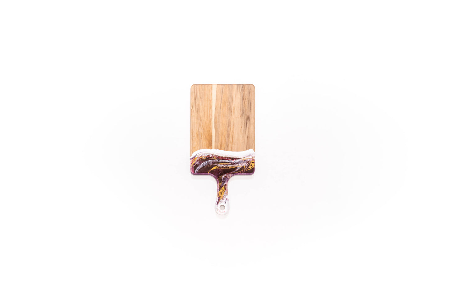 discountinued maple charcuterie board accented with resin