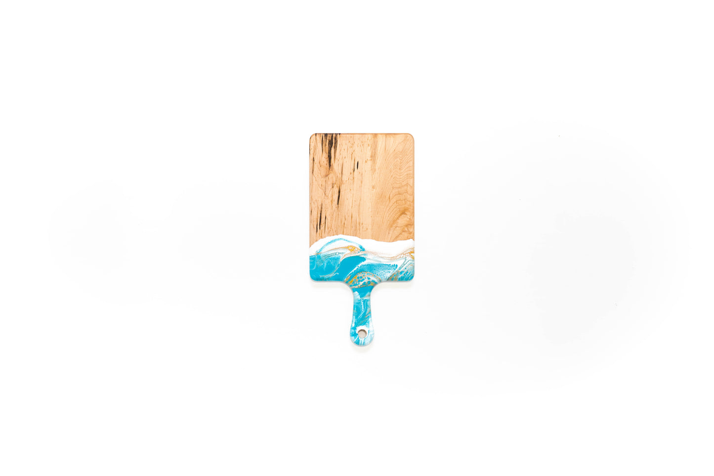 discountinued maple charcuterie board accented with resin