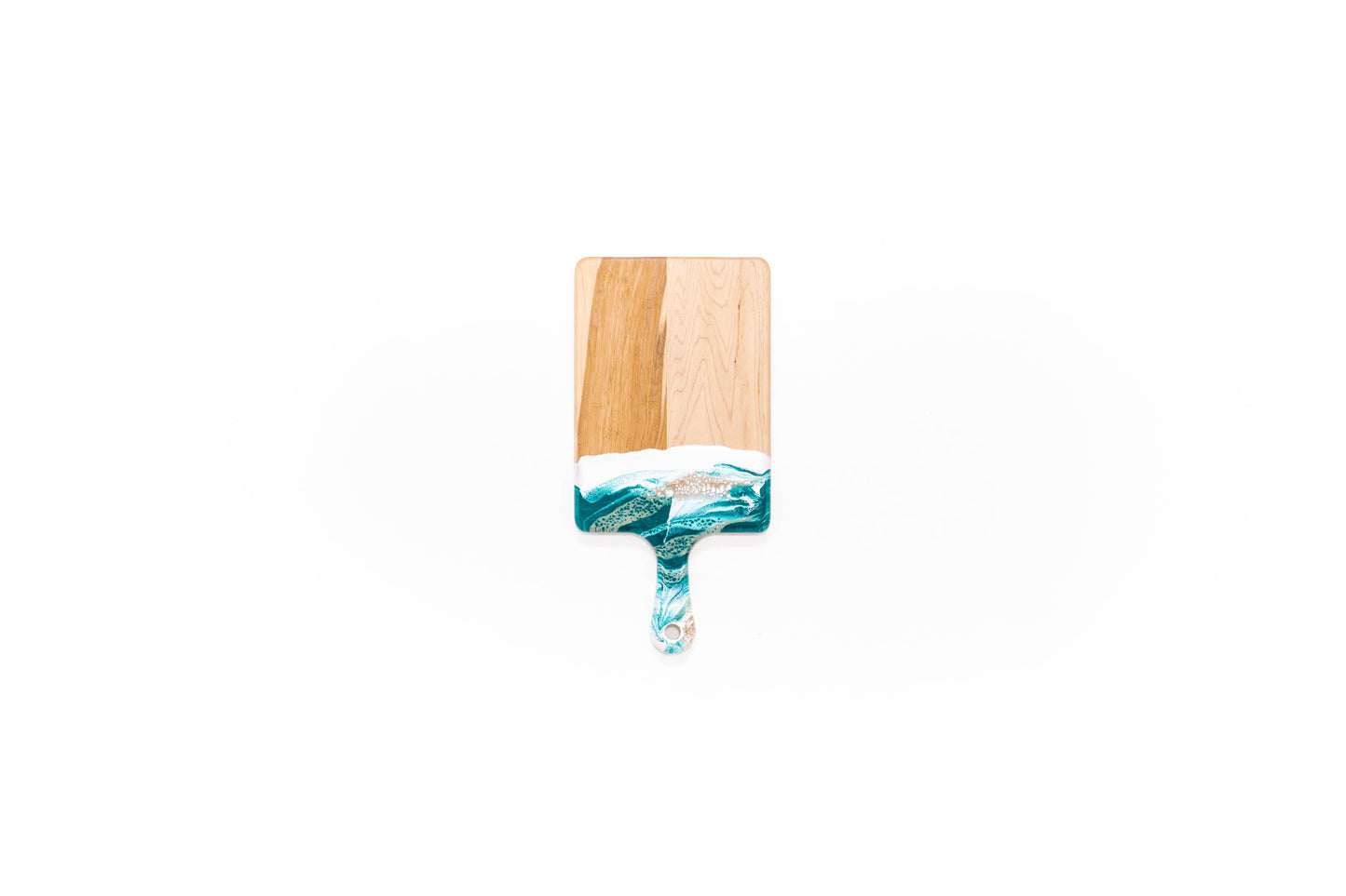 discountinued maple charcuterie board accented with resin