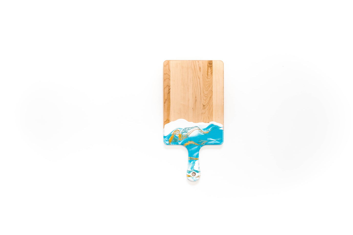 discountinued maple charcuterie board accented with resin