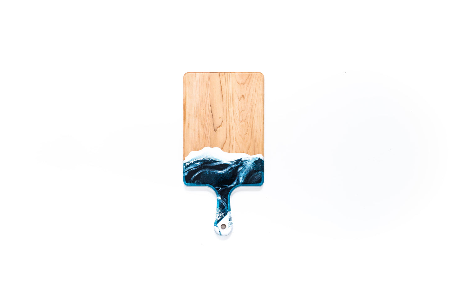 discountinued maple charcuterie board accented with resin