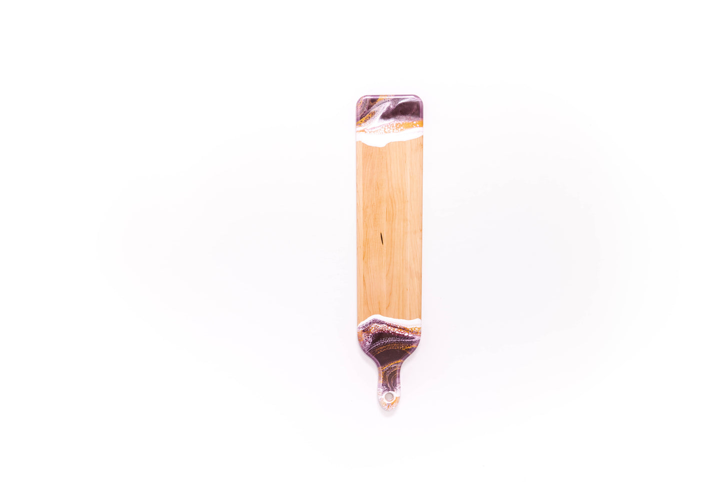discountinued maple charcuterie board accented with resin