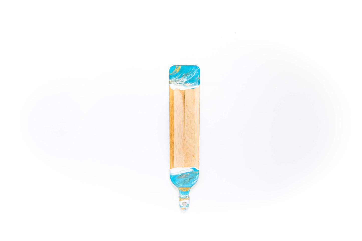 discountinued maple charcuterie board accented with resin