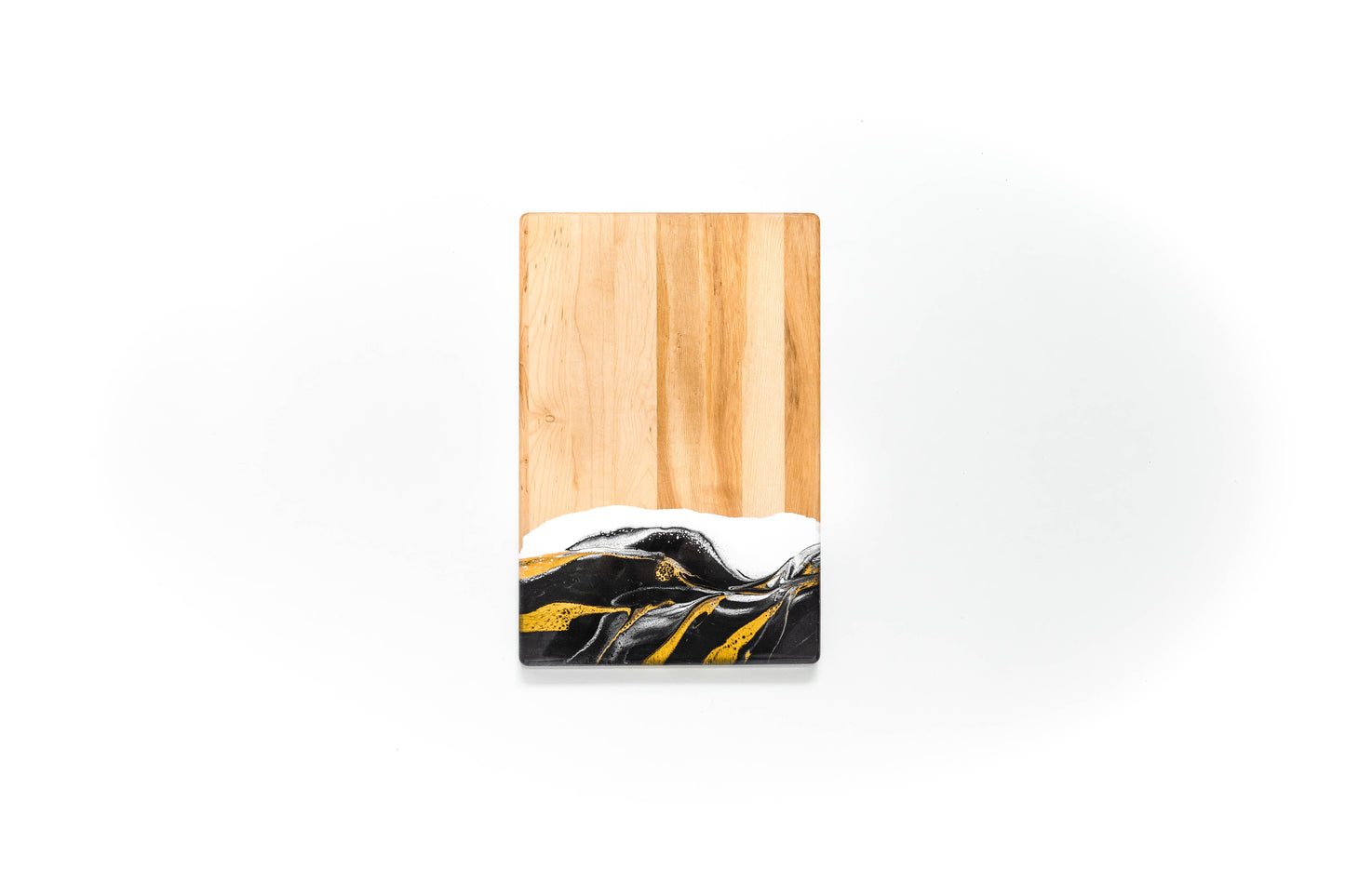discountinued maple charcuterie board accented with resin