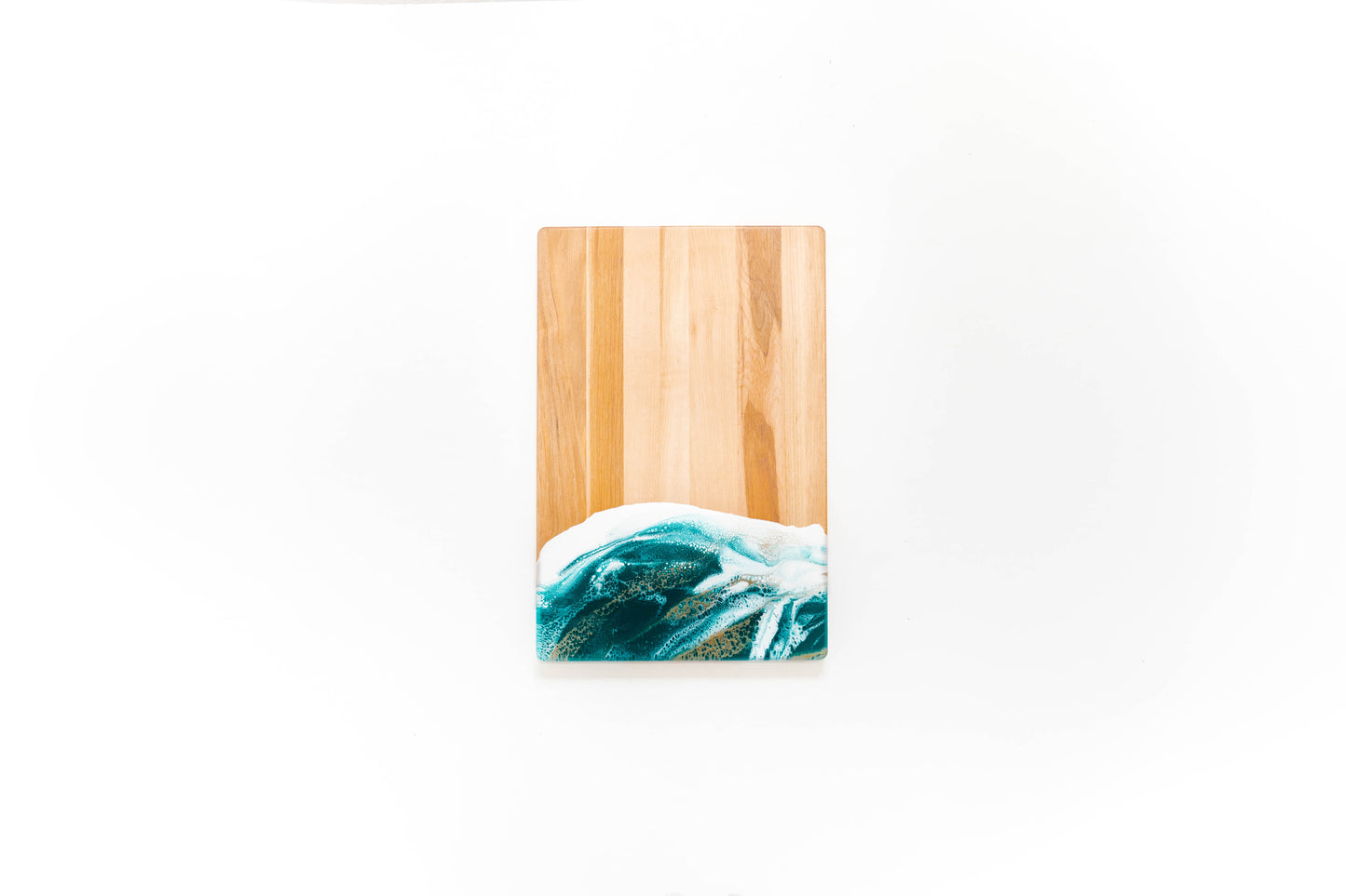 discountinued maple charcuterie board accented with resin