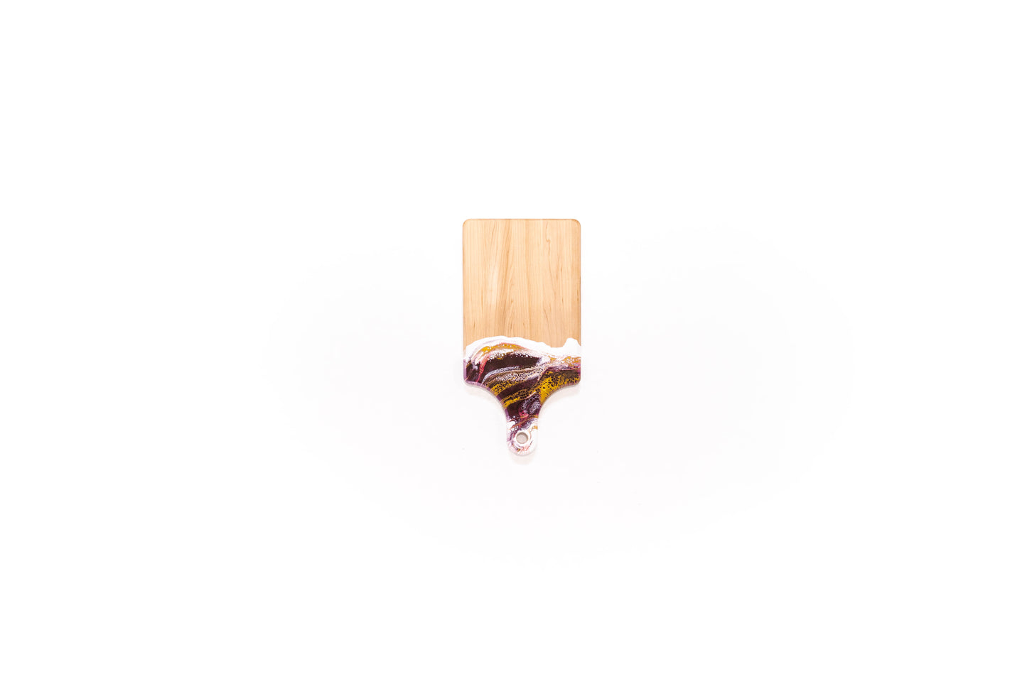 discountinued maple charcuterie board accented with resin