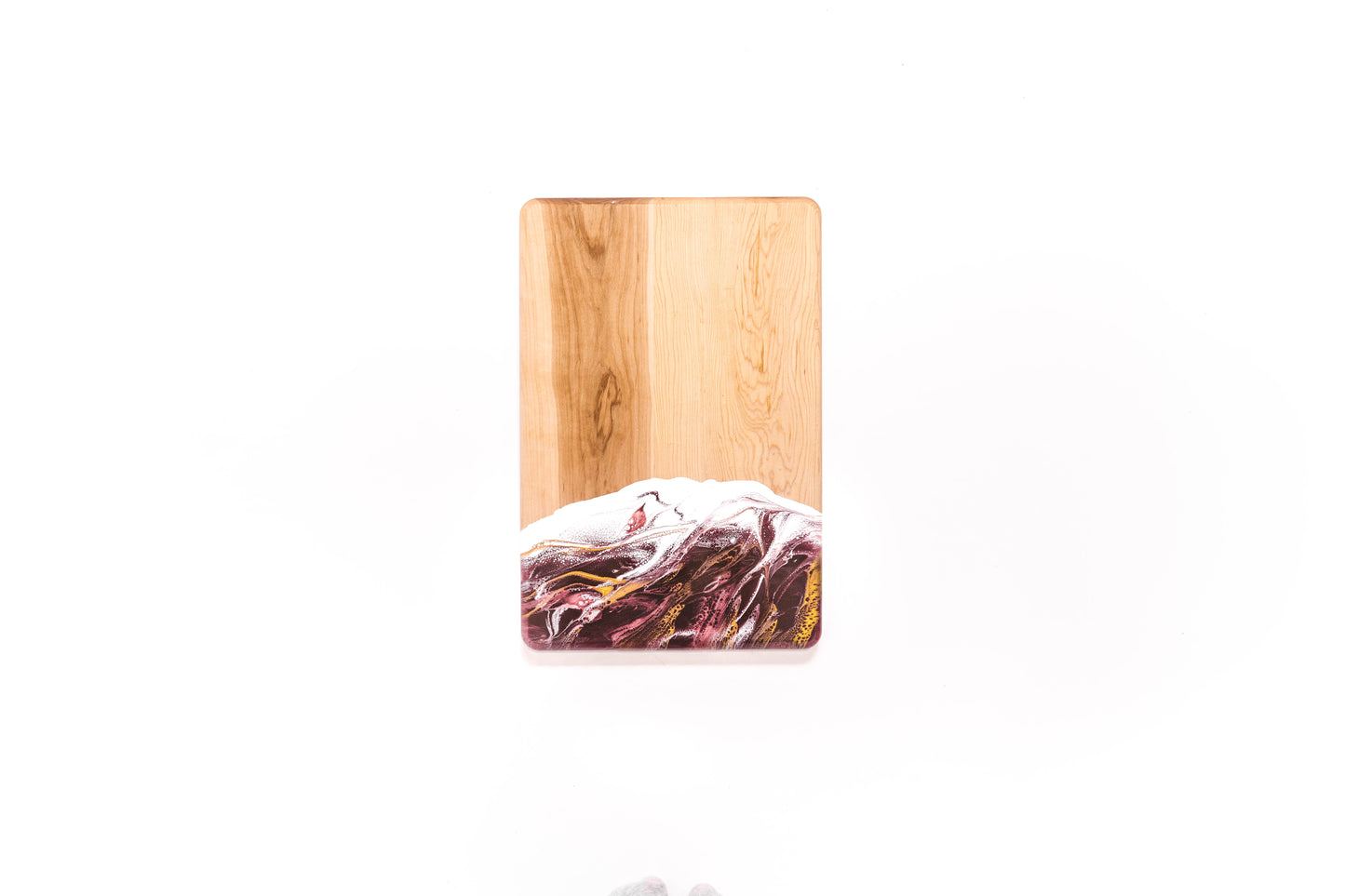discountinued maple charcuterie board accented with resin