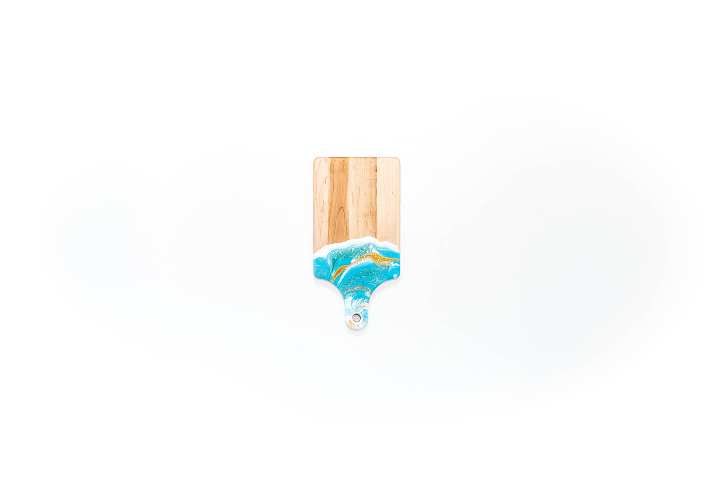 discountinued maple charcuterie board accented with resin