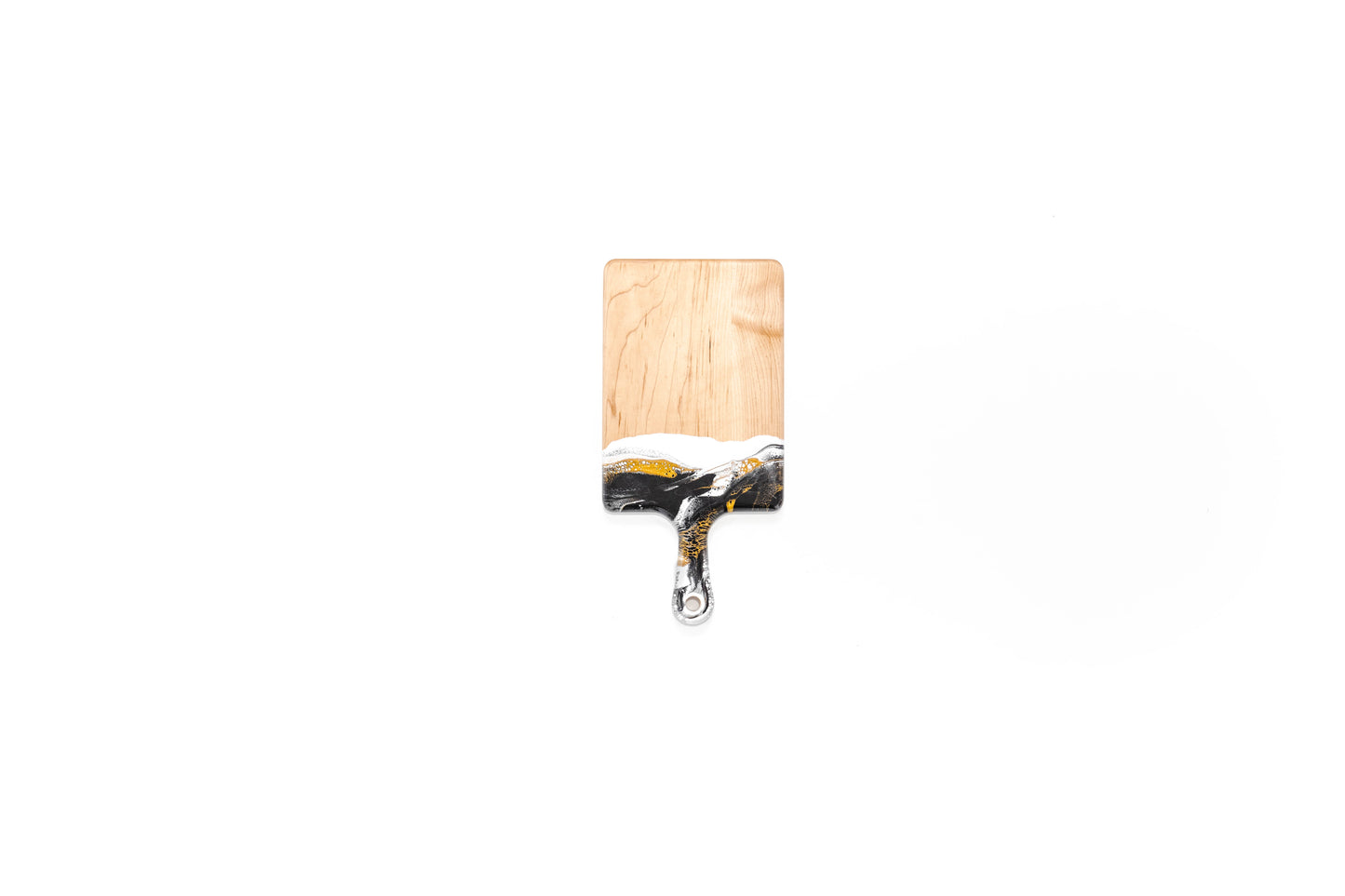 discountinued maple charcuterie board accented with resin