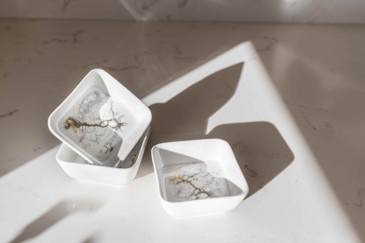 heart board for valentines day accented with resin