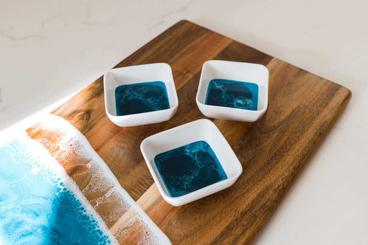 Ocean dipping bowls on Ocean Large Board
