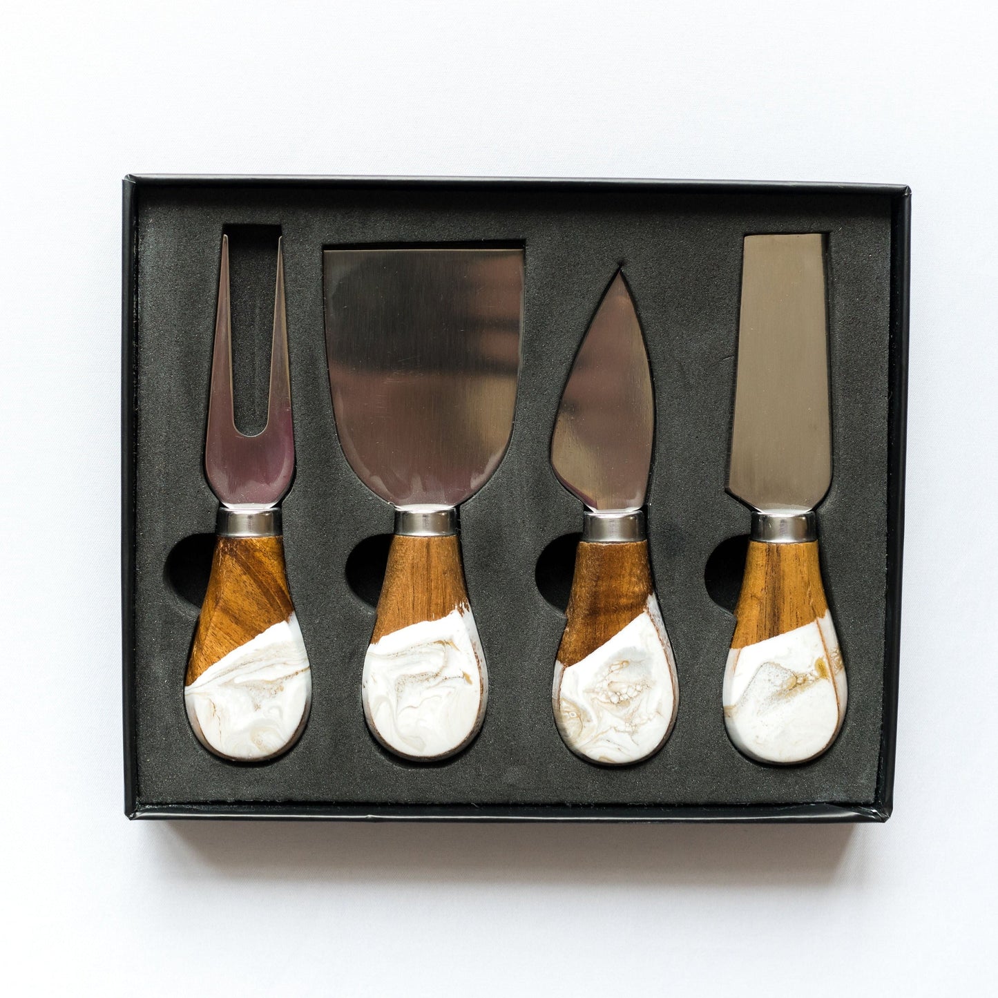 knife set set of 4 accented with resin