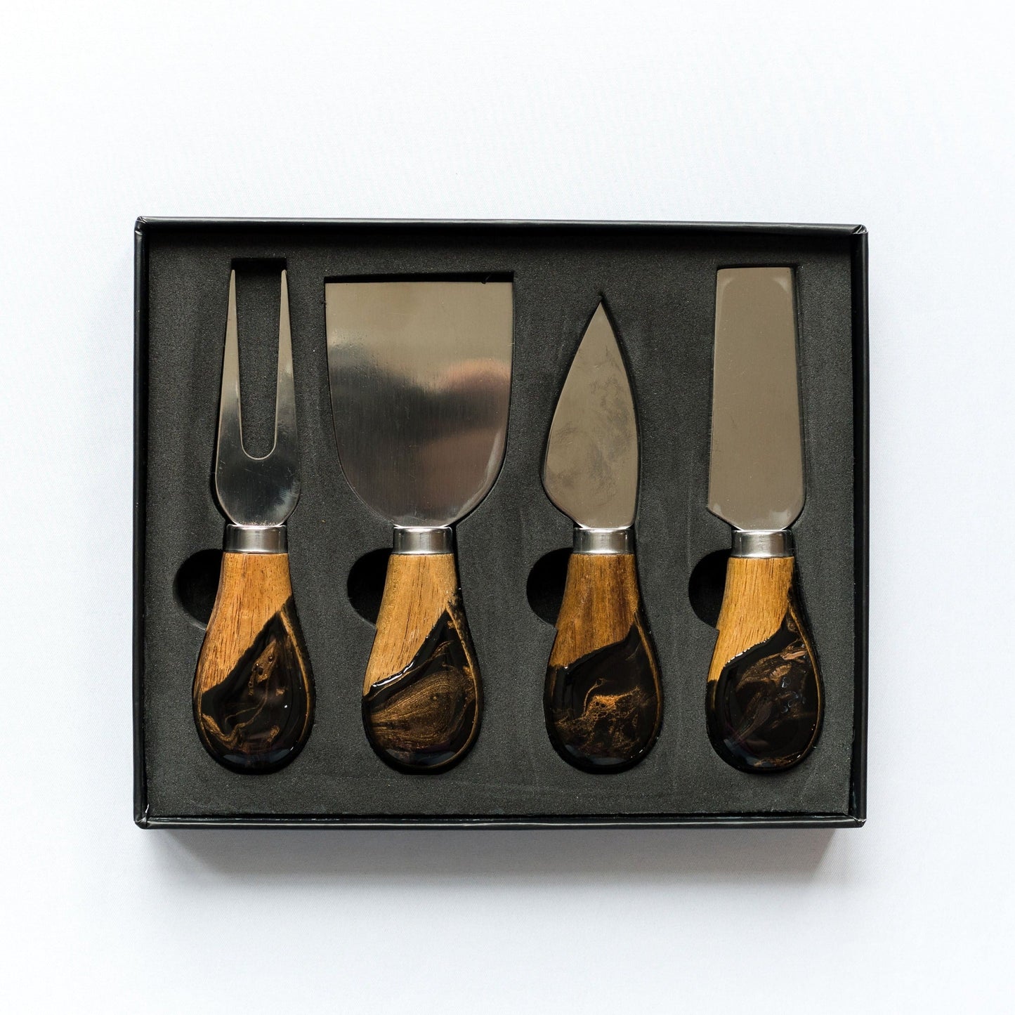 knife set set of 4 accented with resin