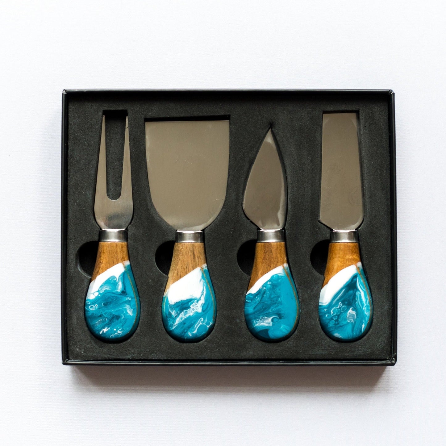 knife set set of 4 accented with resin