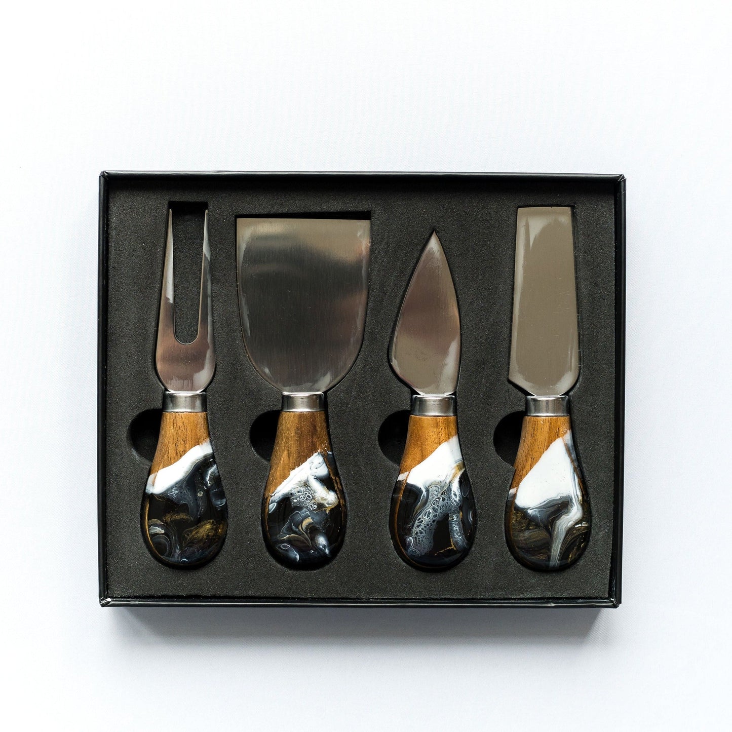knife set set of 4 accented with resin