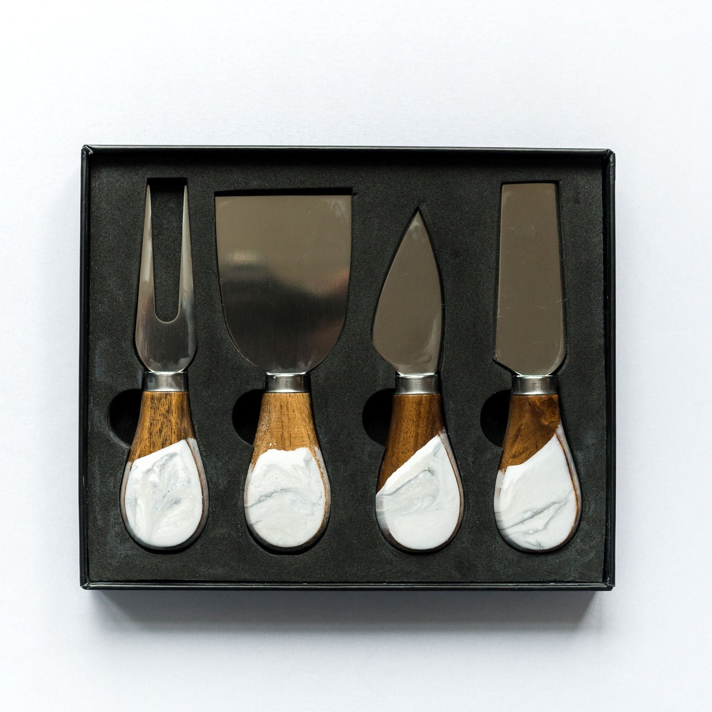 knife set set of 4 accented with resin