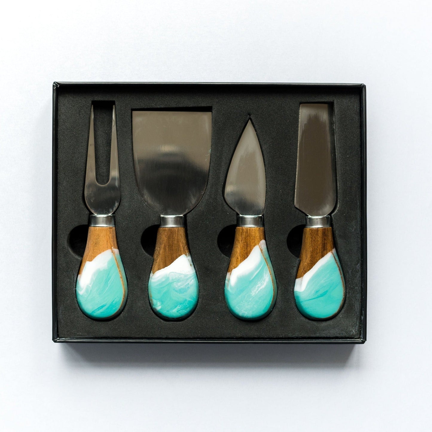 knife set set of 4 accented with resin