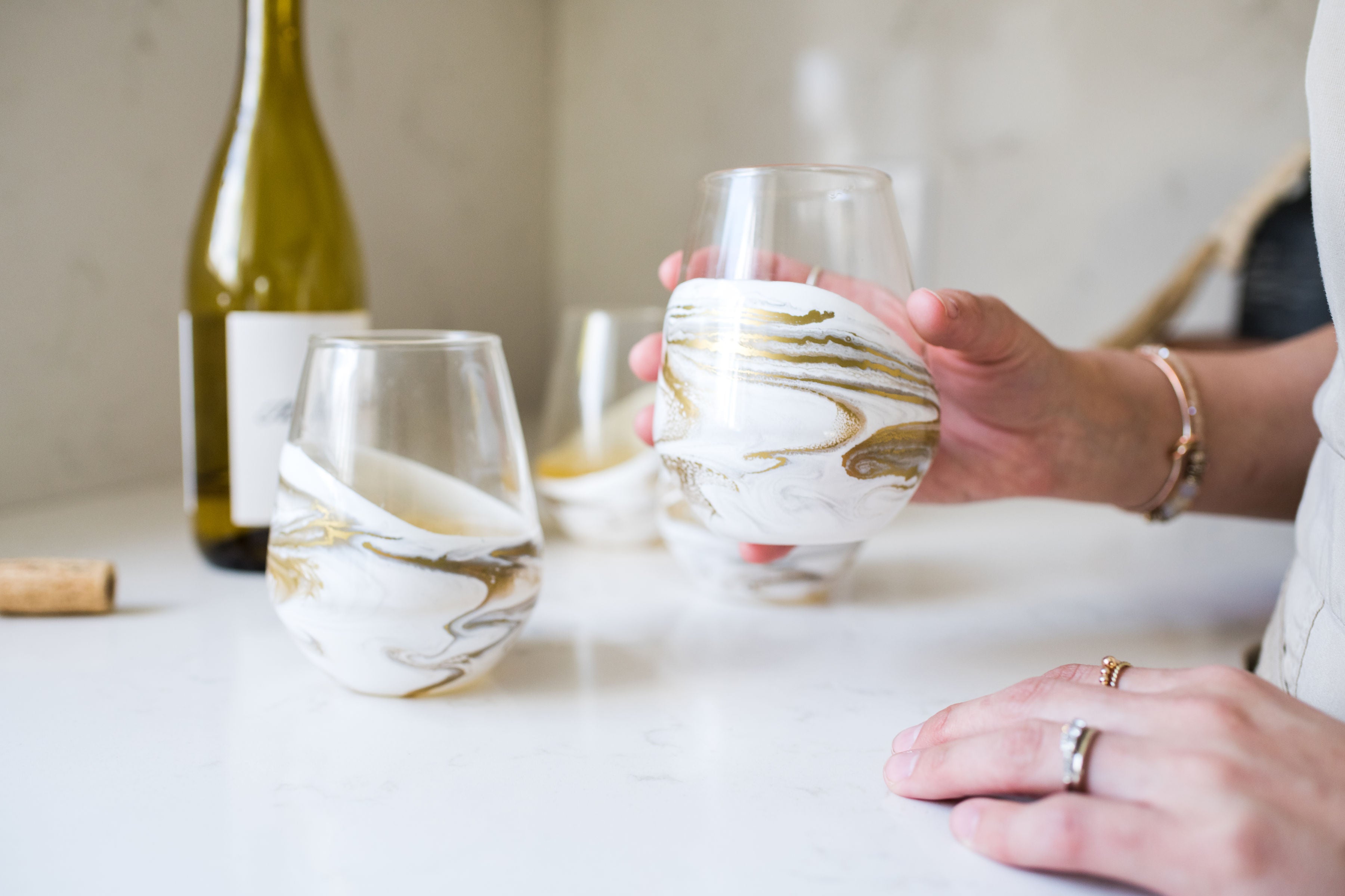 Quartz wine glasses