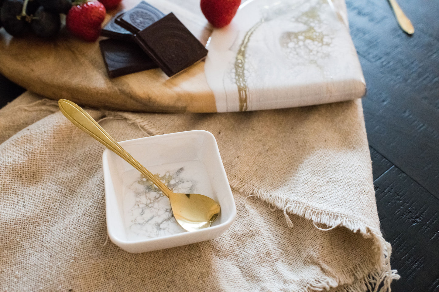 heart board for valentines day accented with resin