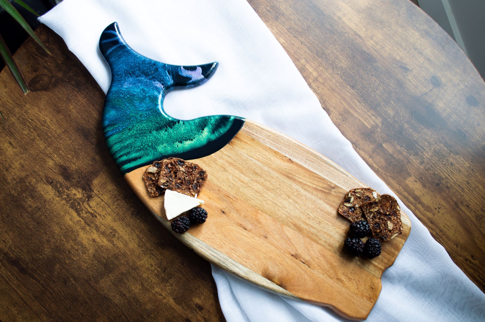 northern lights whale cheese board