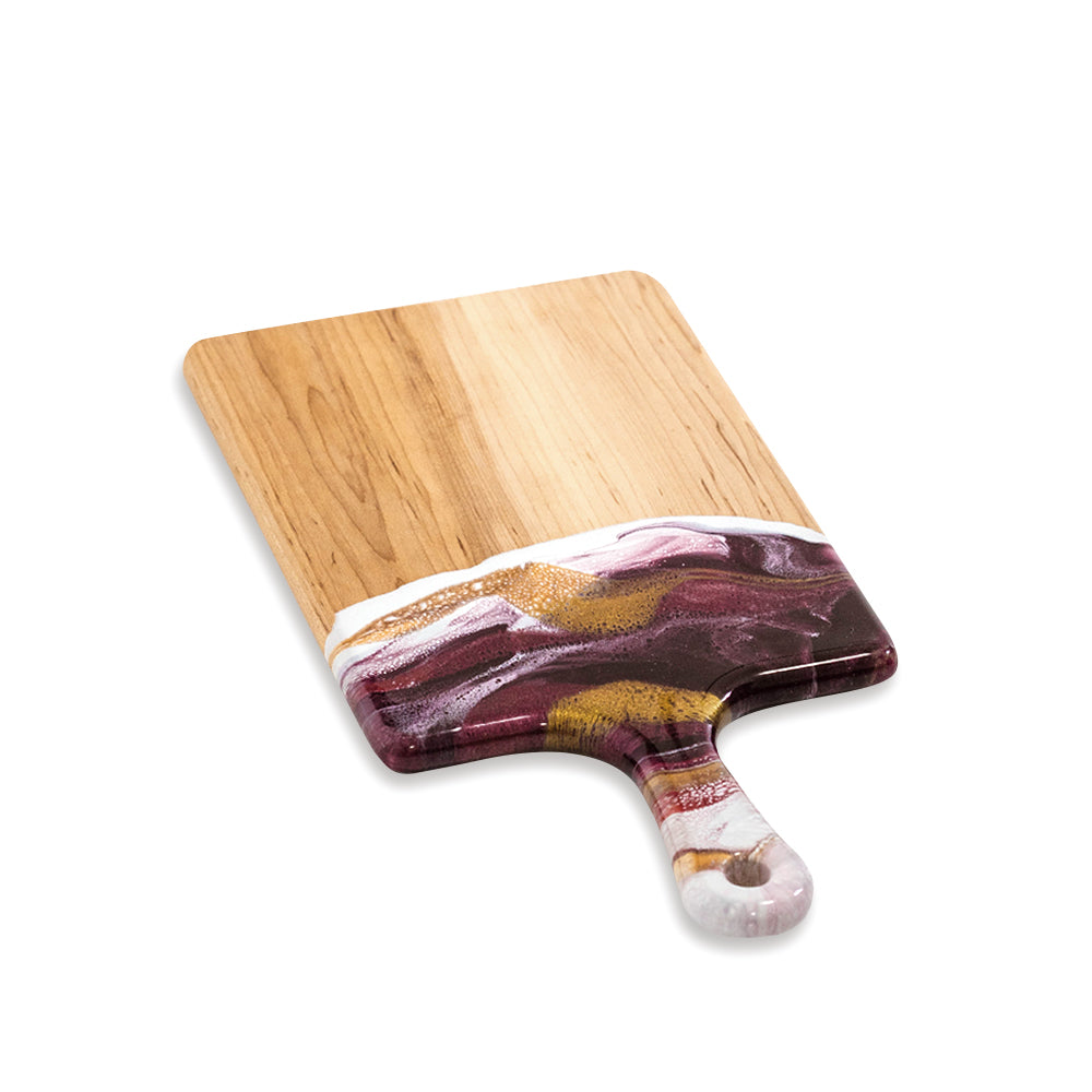 discountinued maple charcuterie board accented with resin