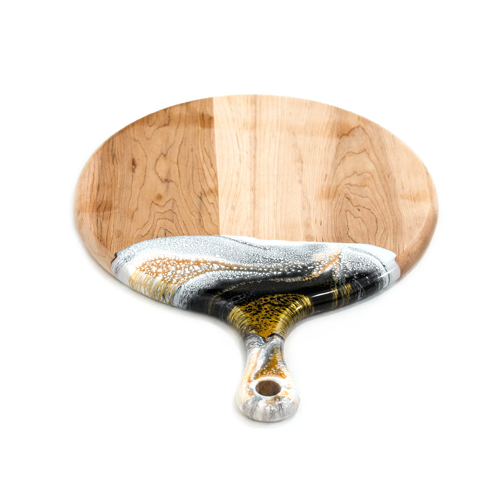 discountinued maple charcuterie board accented with resin