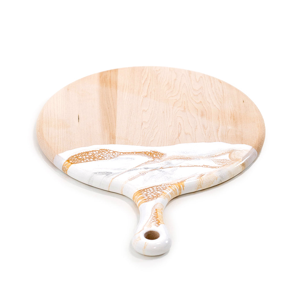 discountinued maple charcuterie board accented with resin
