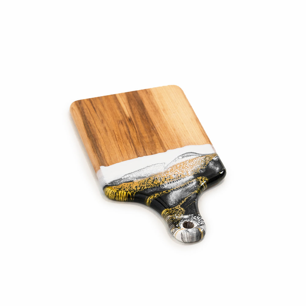 discountinued maple charcuterie board accented with resin