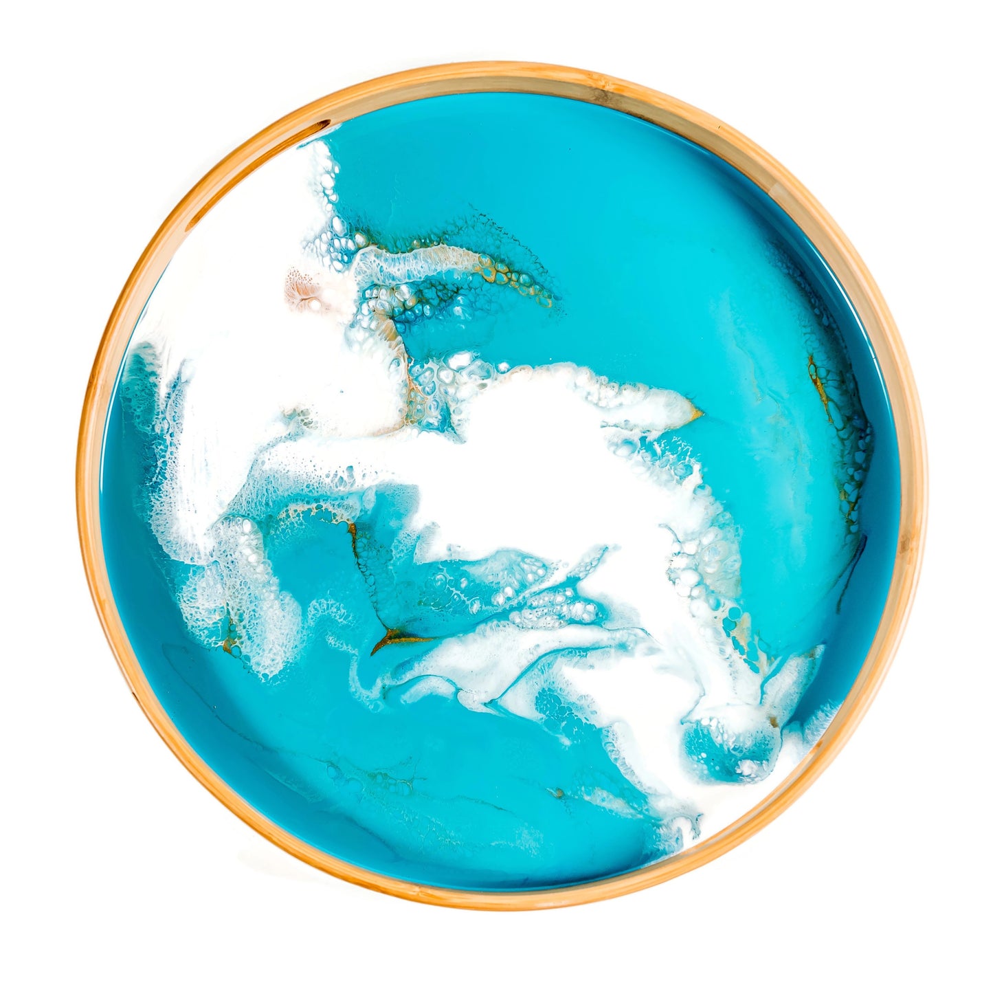 discontinued serving tray accented with resin