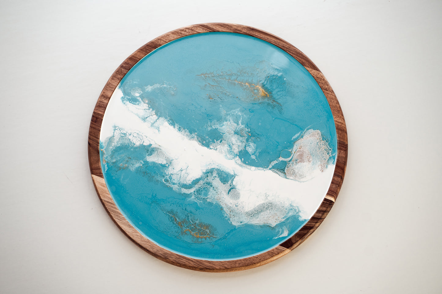 discontinued serving tray accented with resin