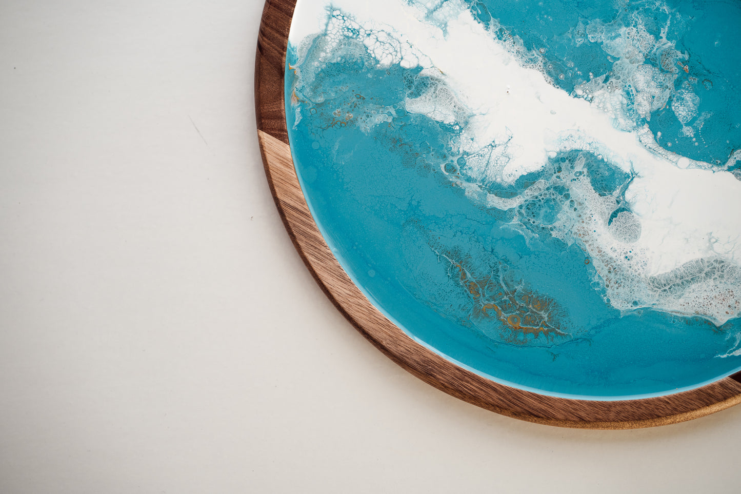 discontinued serving tray accented with resin