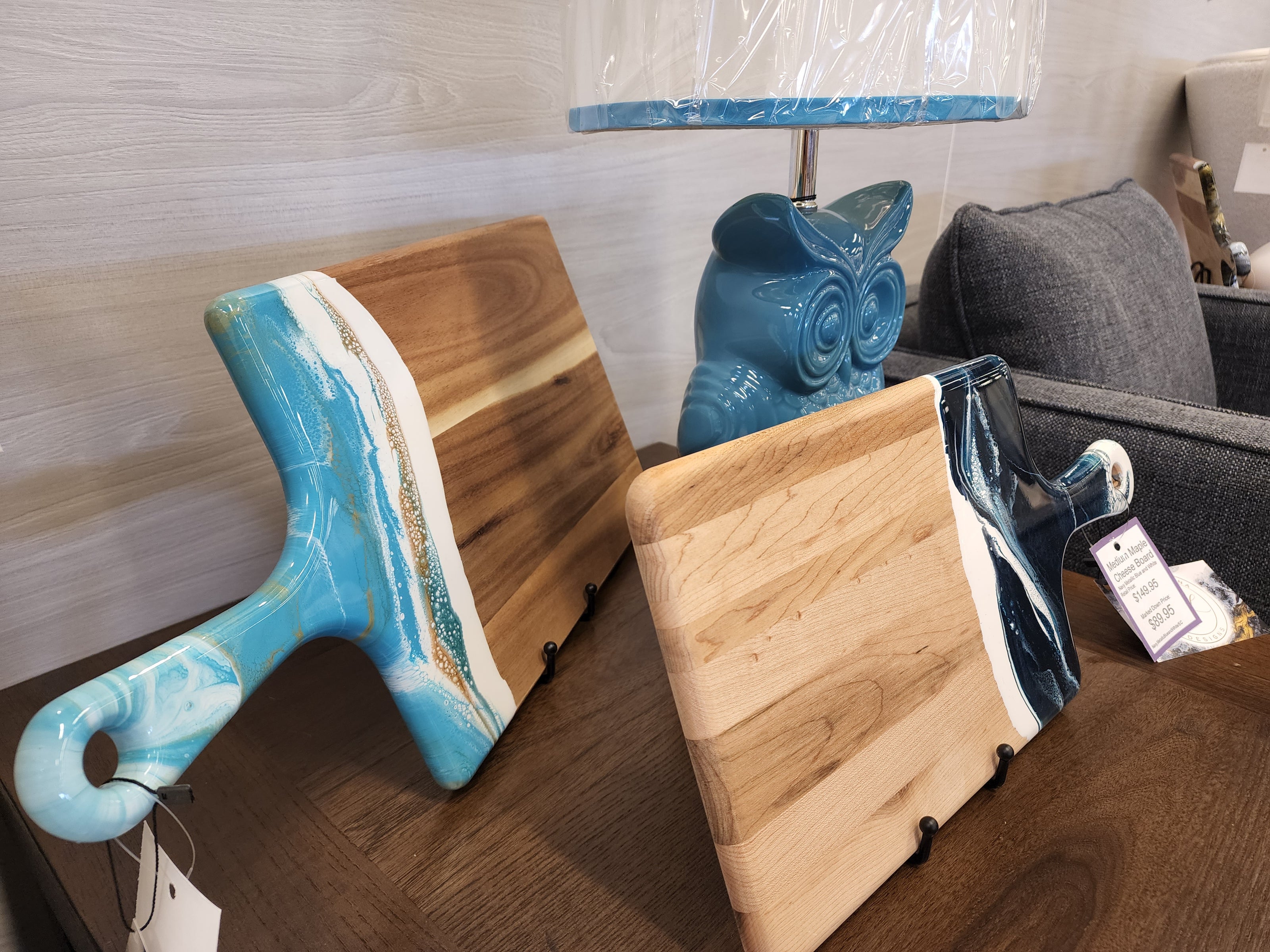 A display of Lynn & Liana Designs Pieces at Solomon's Furniture.