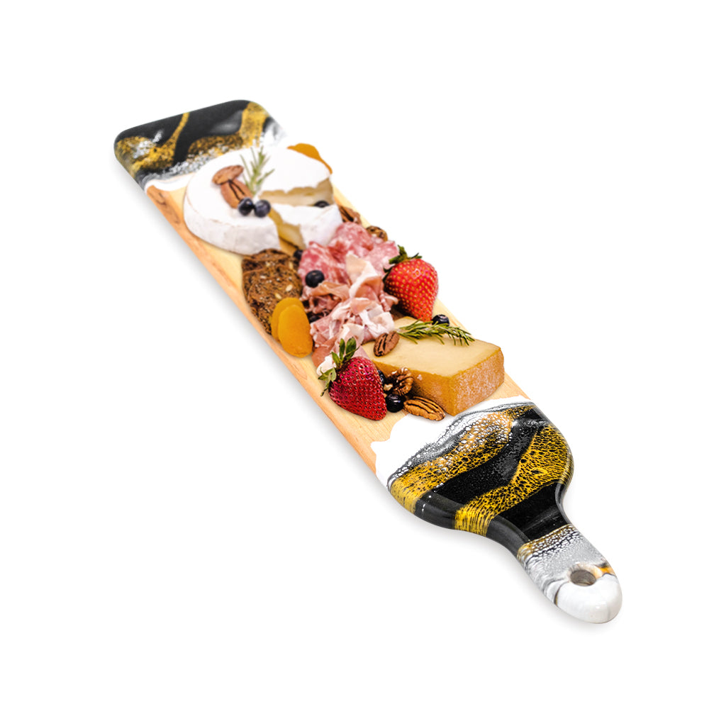 discountinued maple charcuterie board accented with resin