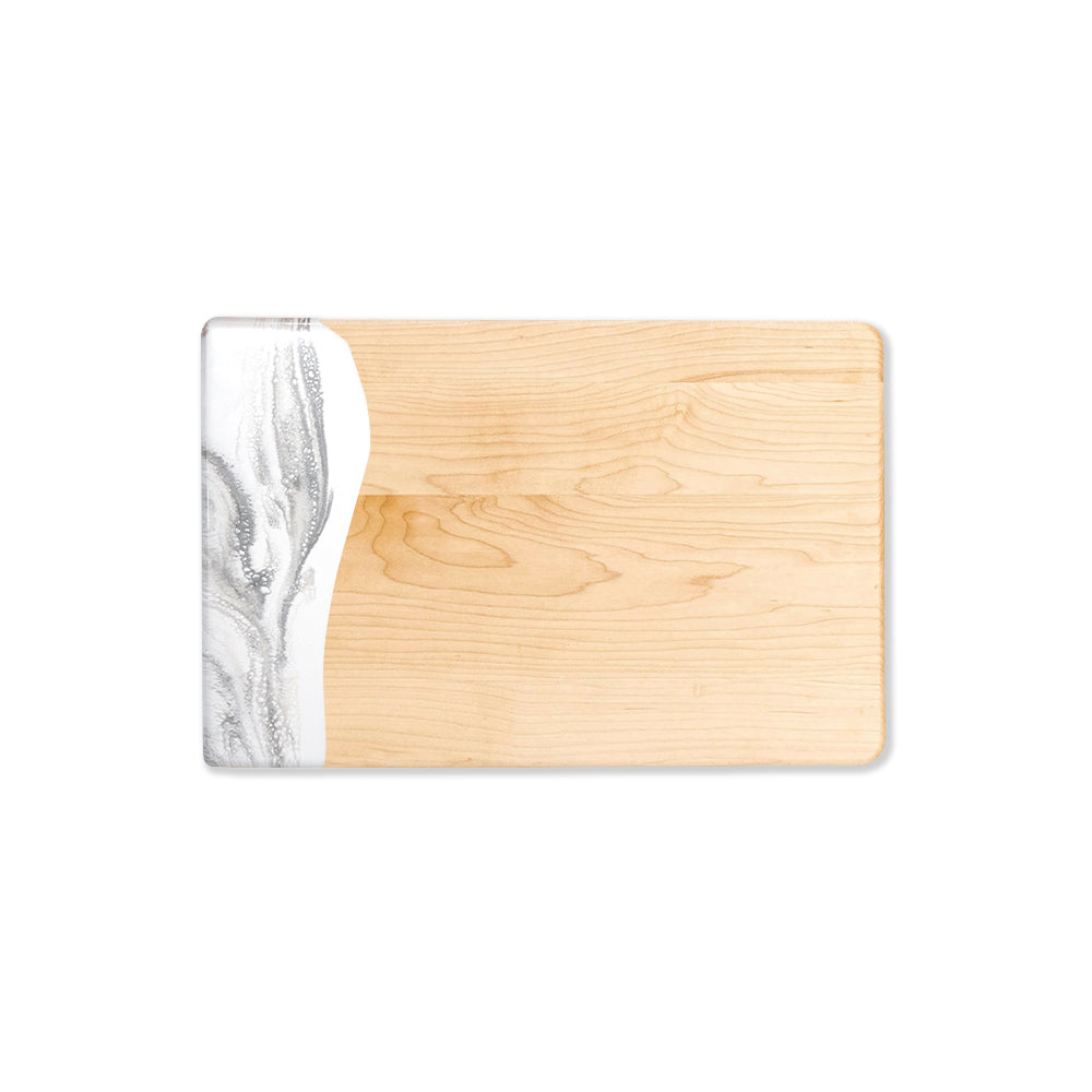 discountinued maple charcuterie board accented with resin