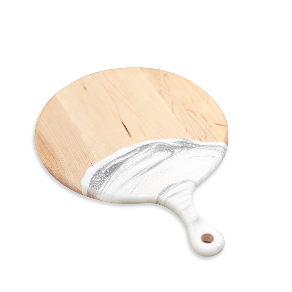 discountinued maple charcuterie board accented with resin