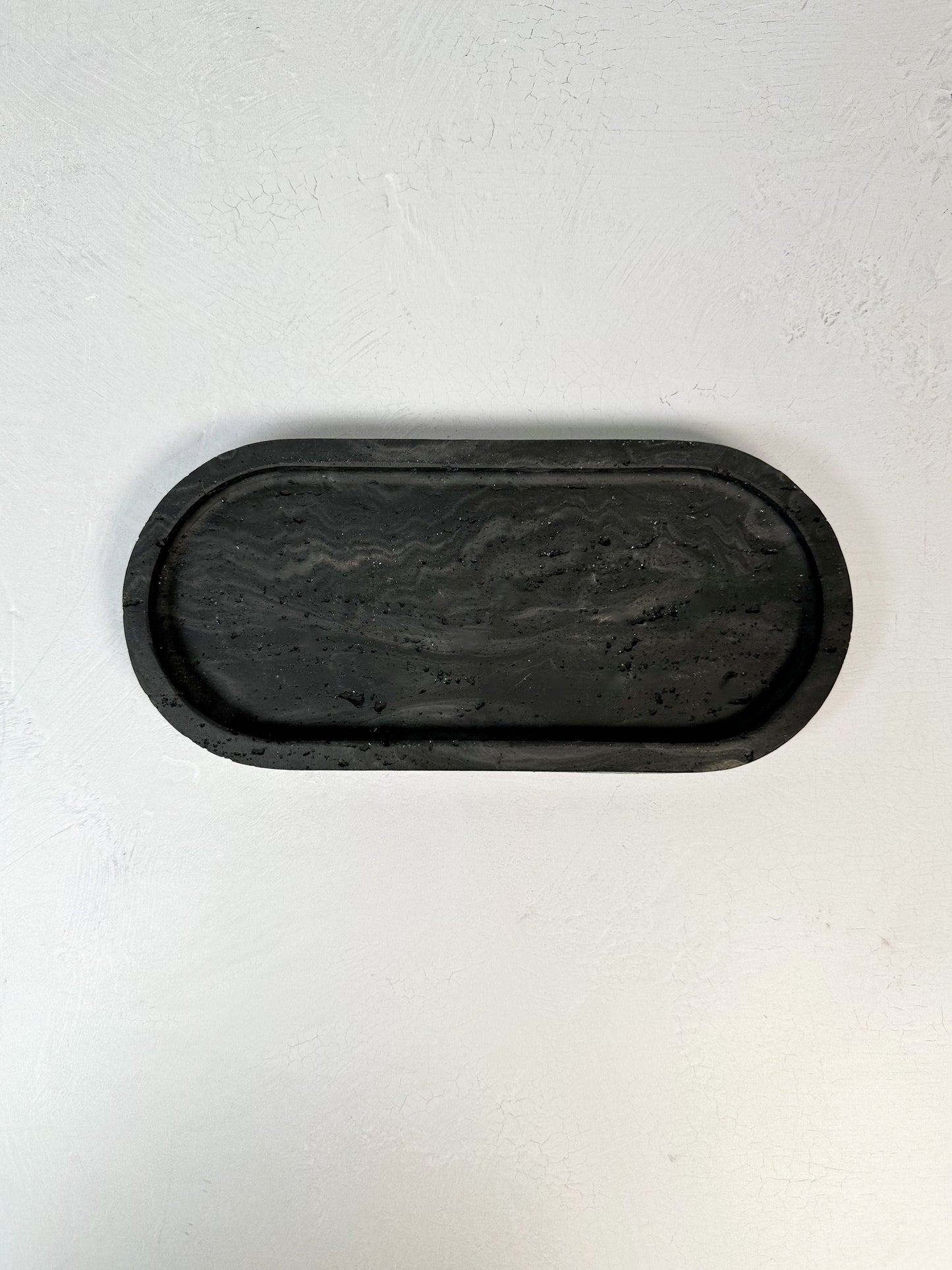 Travertine and Lava Rock Oval Trays