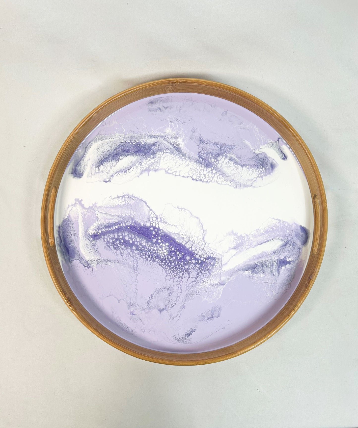 lavender bamboo tray