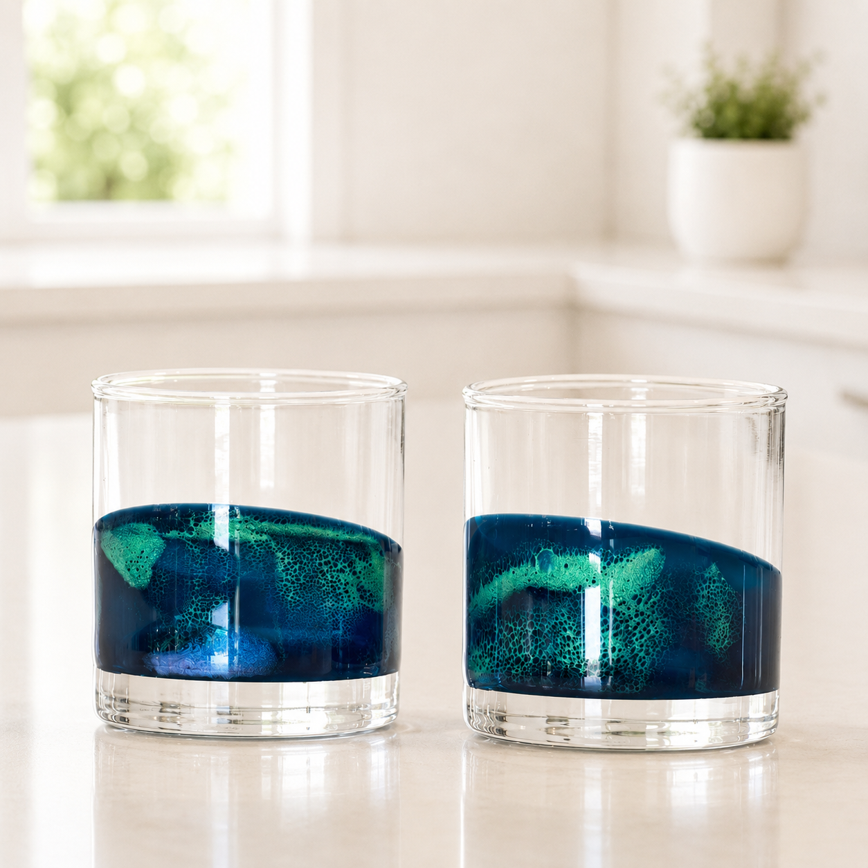 Resin Coated Whisky Glasses (Set of 2) - back in stock!