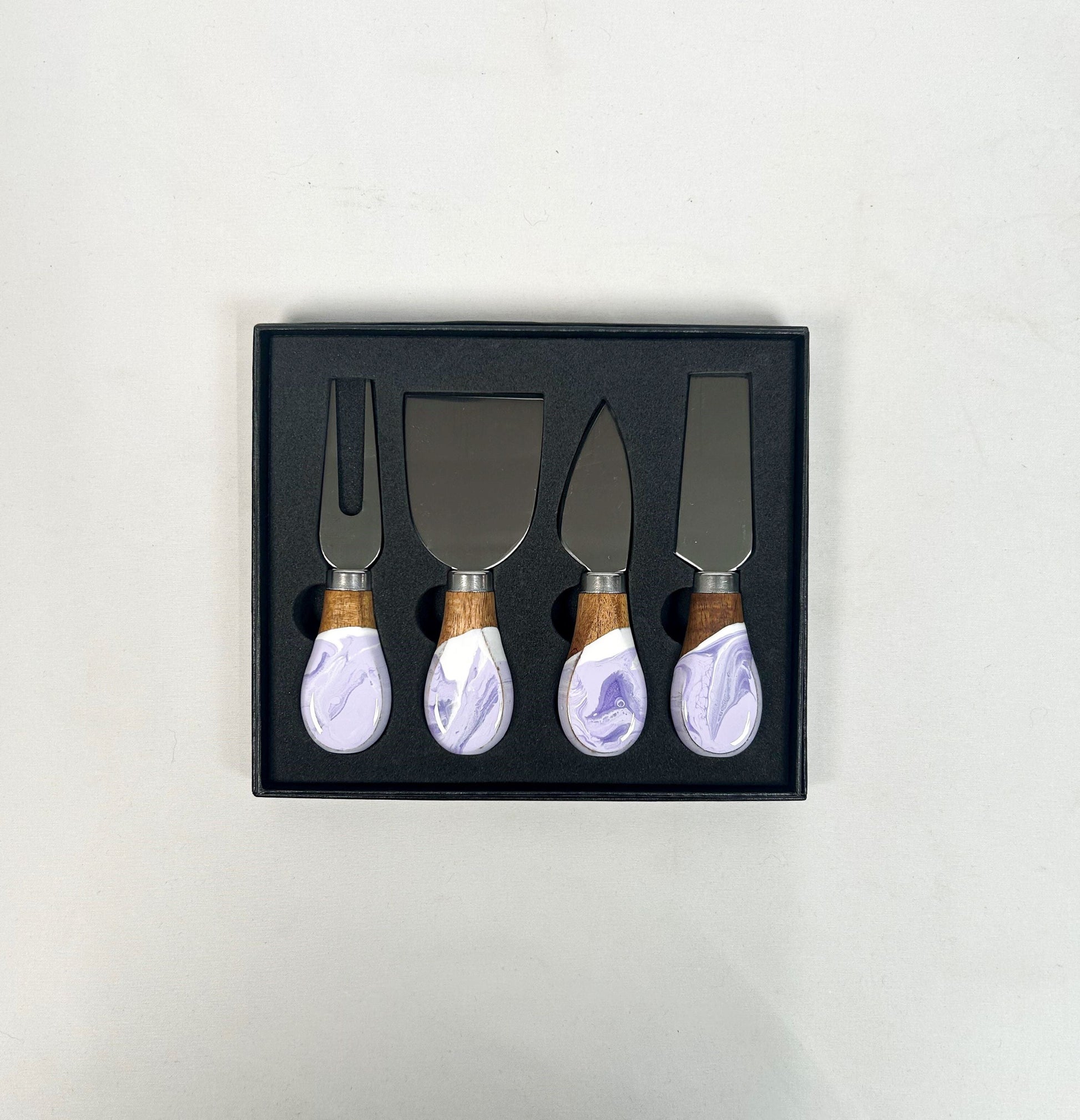 lavender resin cheese knives