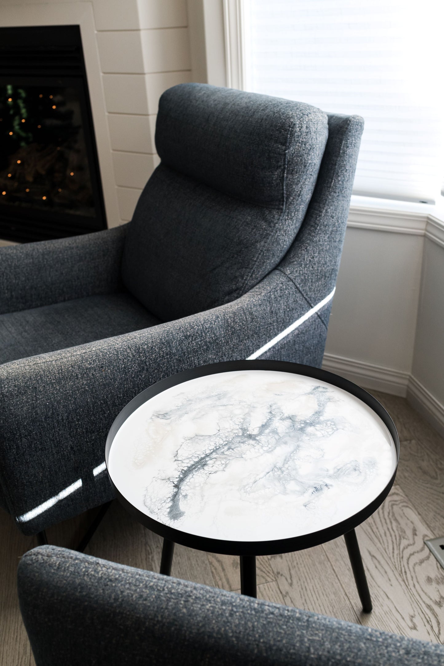 Marble Metal Side Table