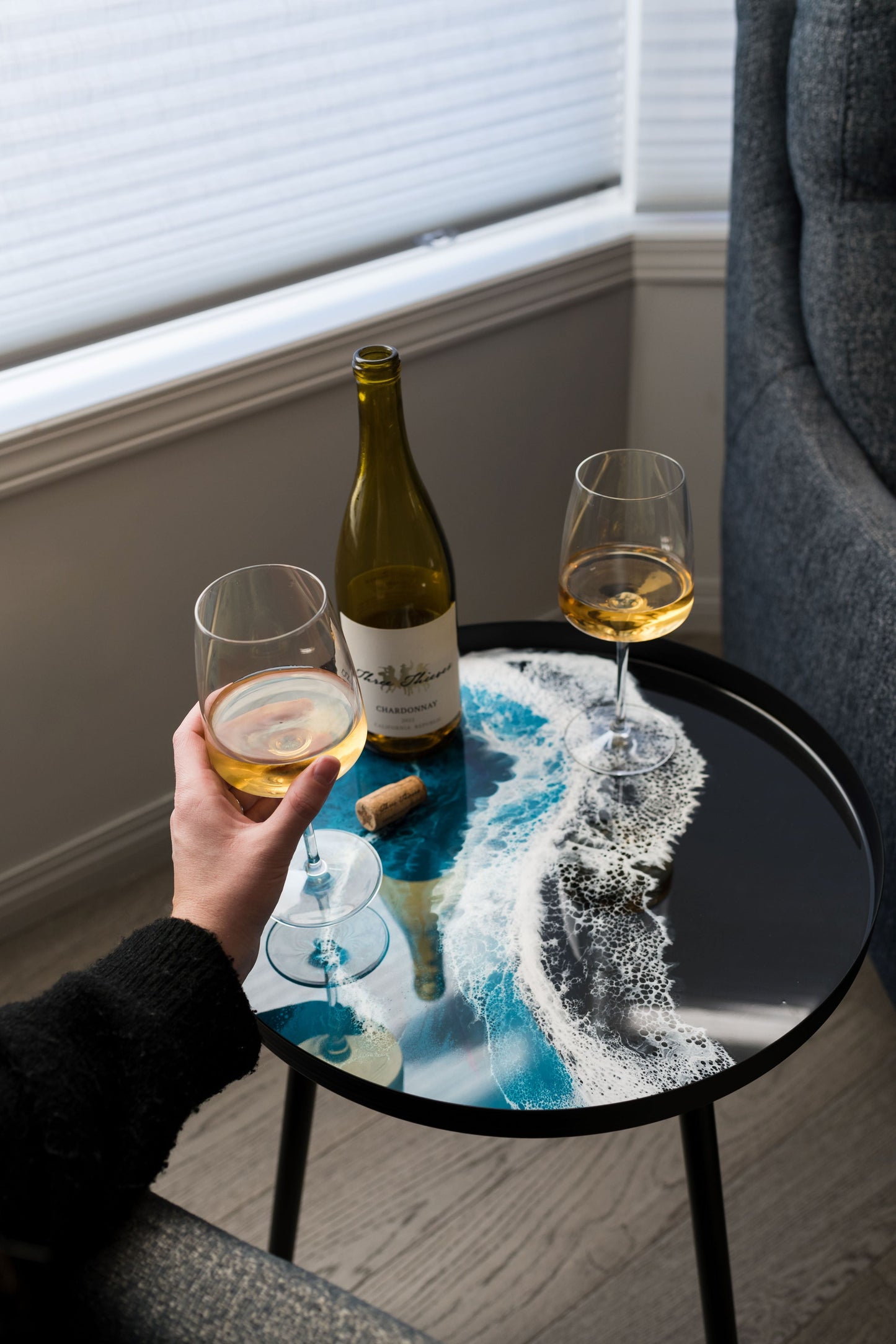 Ocean Metal Side Table