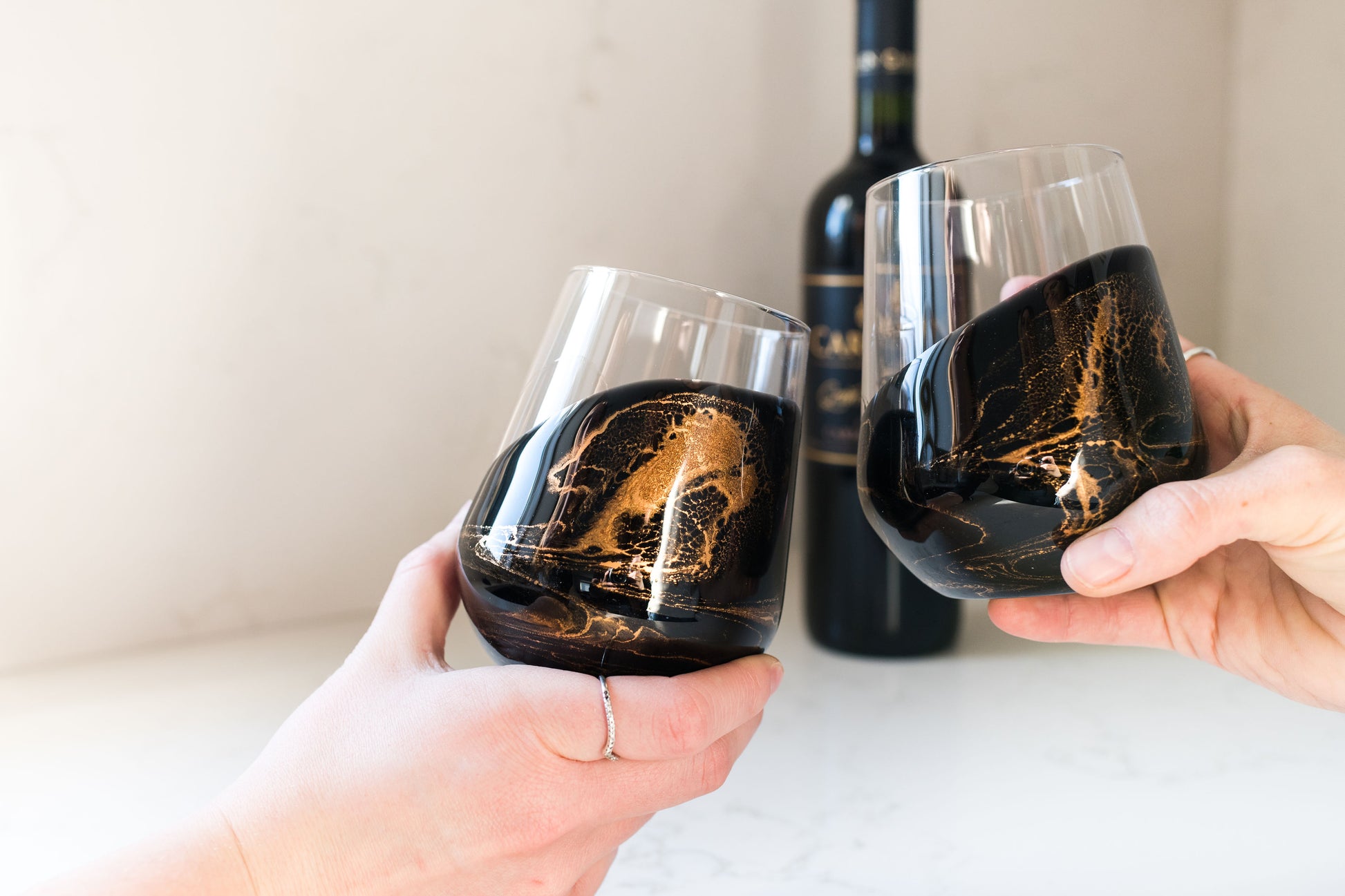 Ember Wine Glasses held up