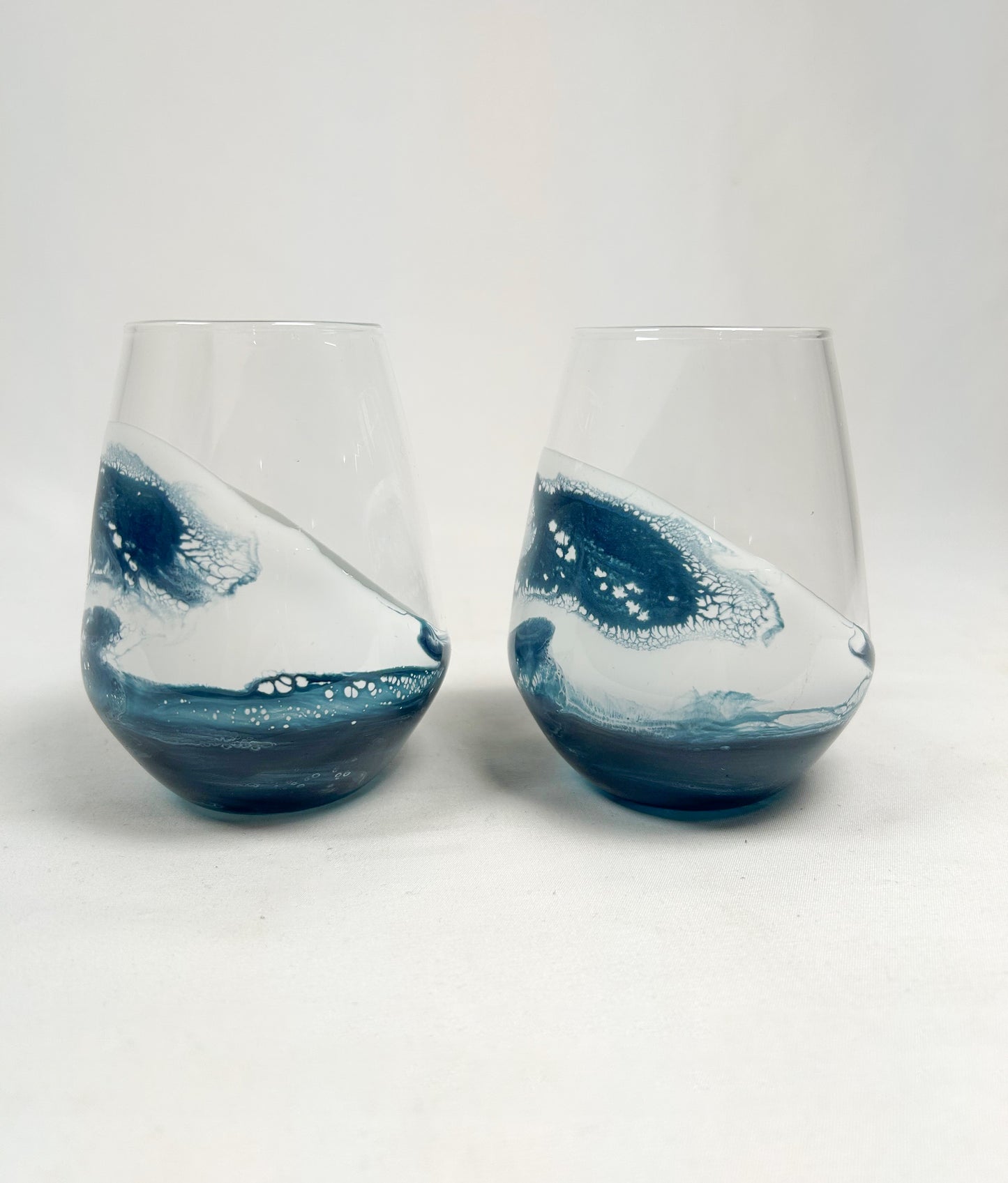 Navy wine glasses