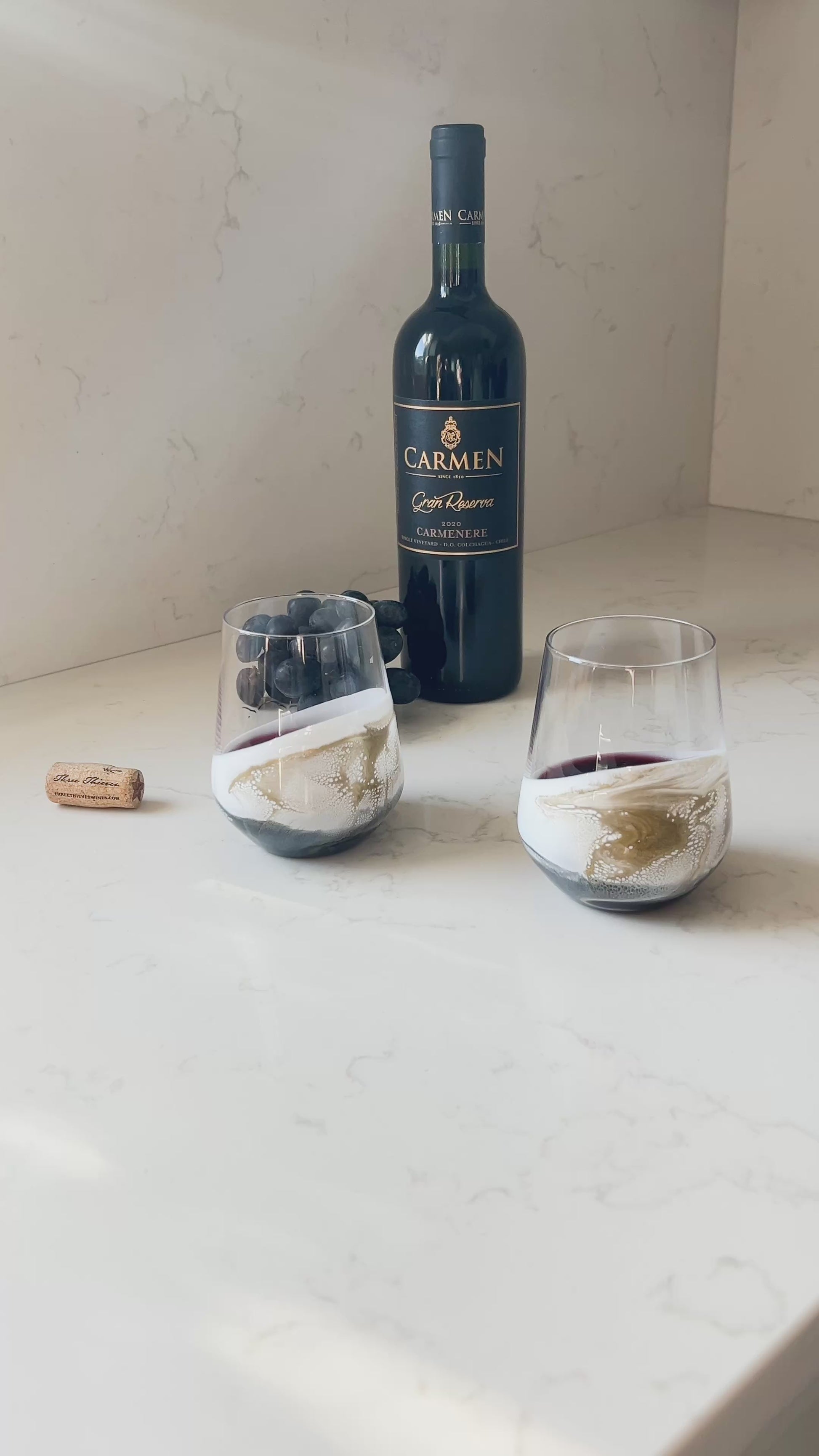 wine glasses video